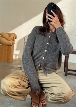 Flora knit cardigan Mole Melange Boii Studios 
